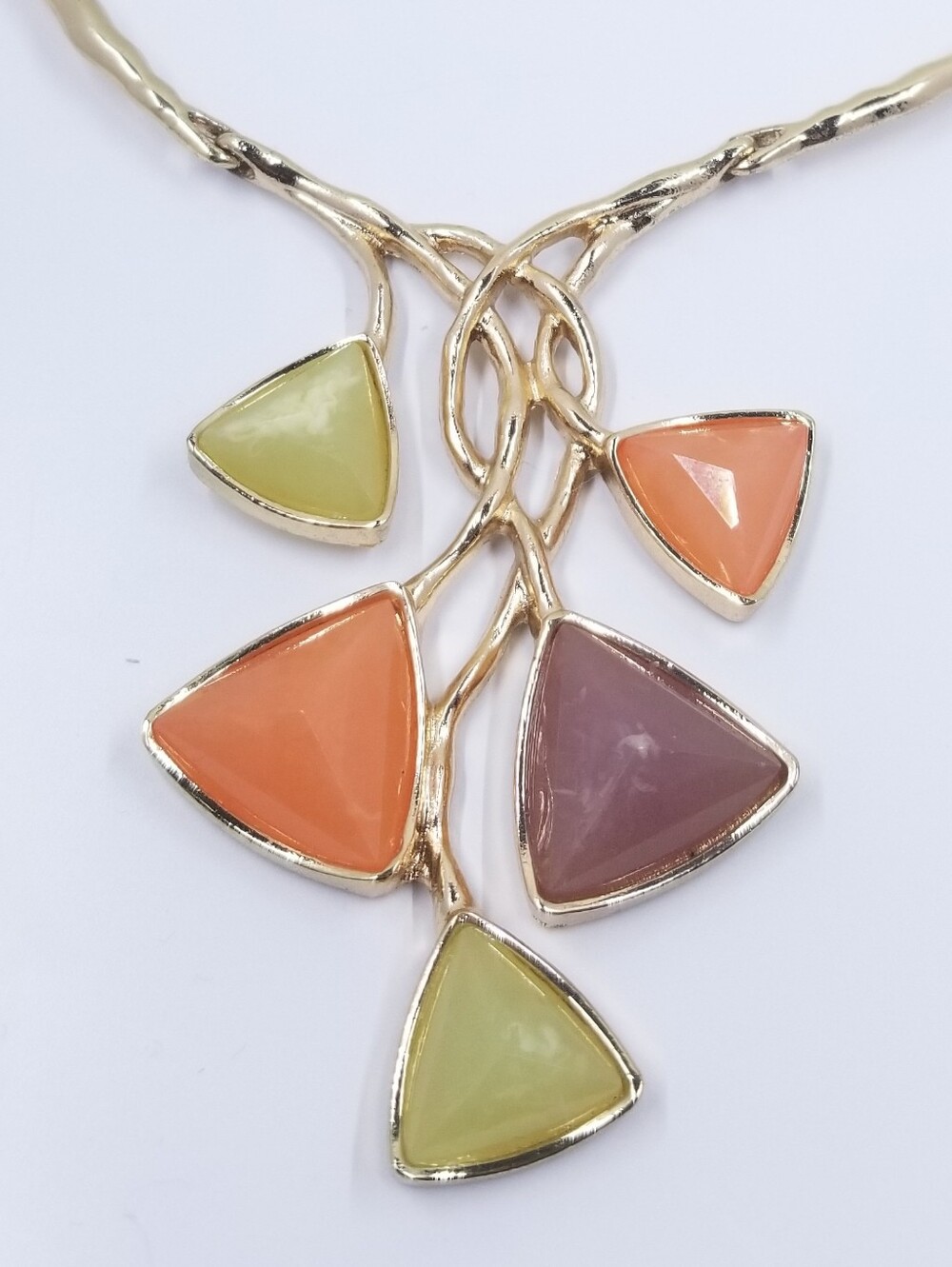 [KIM MIN SUN] Pastel Pyramids Branching Necklace